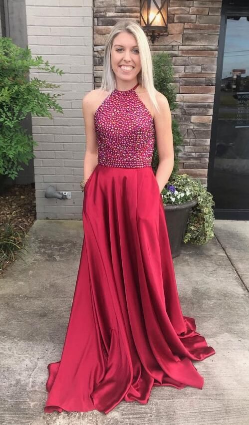 Burgundy Prom Dresses,Long Prom Dress cg19557