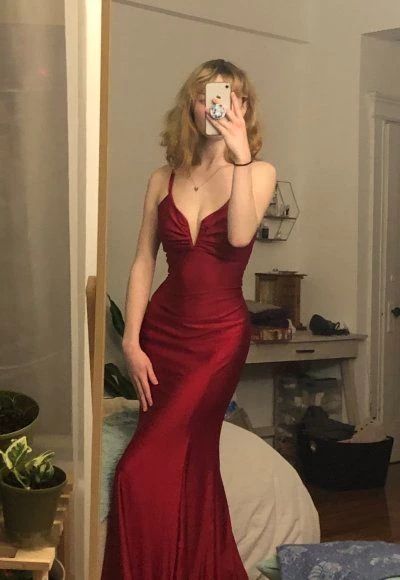 Spaghetti Straps Mermaid Long Prom Dress cg23979