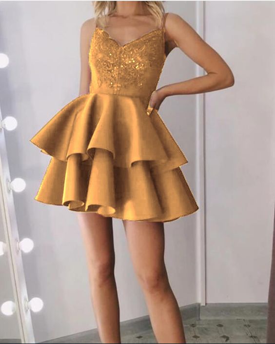 Short Homecoming Dresses 2019 with Straps cg4067