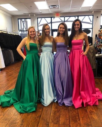 Classic A Line Straplees Long Prom/Evening Dress cg8247