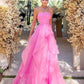 simple pink prom dress,modest evening dresses        cg24831