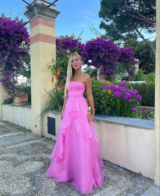 simple pink prom dress,modest evening dresses        cg24831