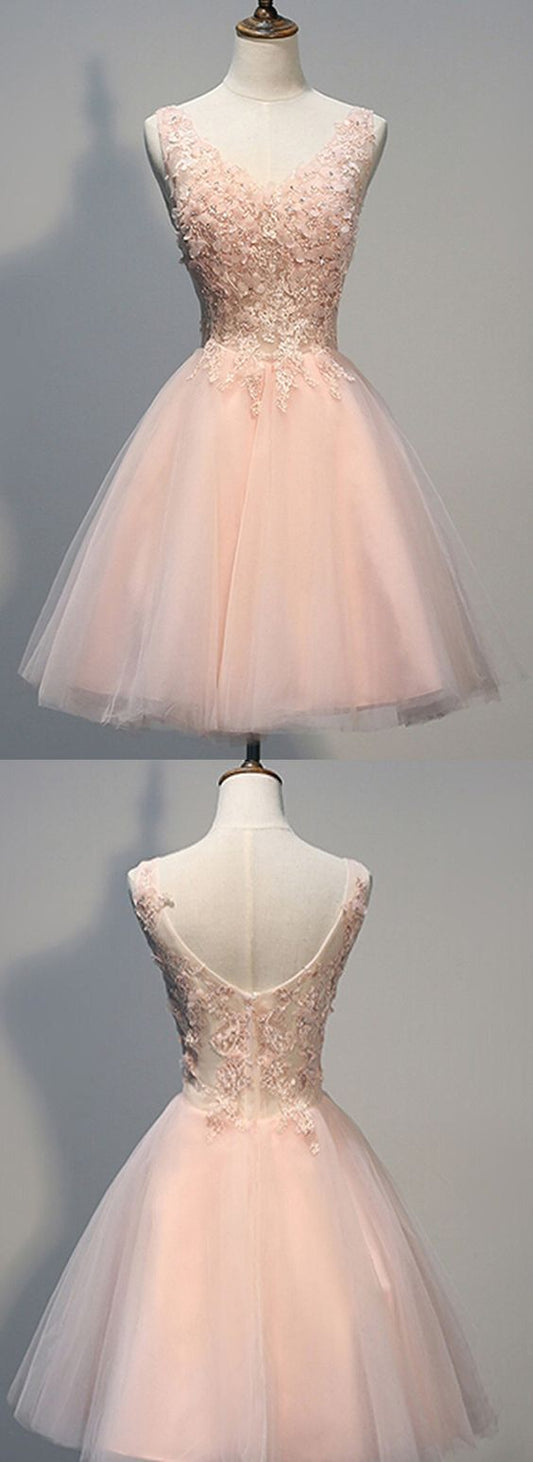 Charming Homecoming Dress,Blush Pink homecoming dresses   cg10200