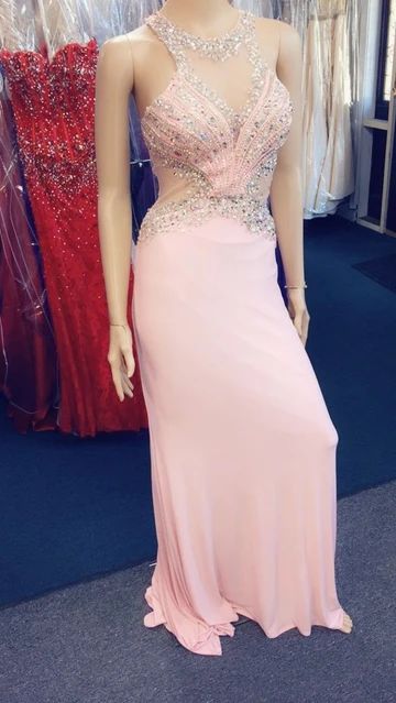 Pink Prom Dress Pageant Gown With Beading   cg10238