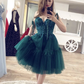 Green tulle short dress homecoming dress   cg10383