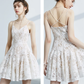 Cute V-neck lace short dress party dress Homecoming Dress   cg10817