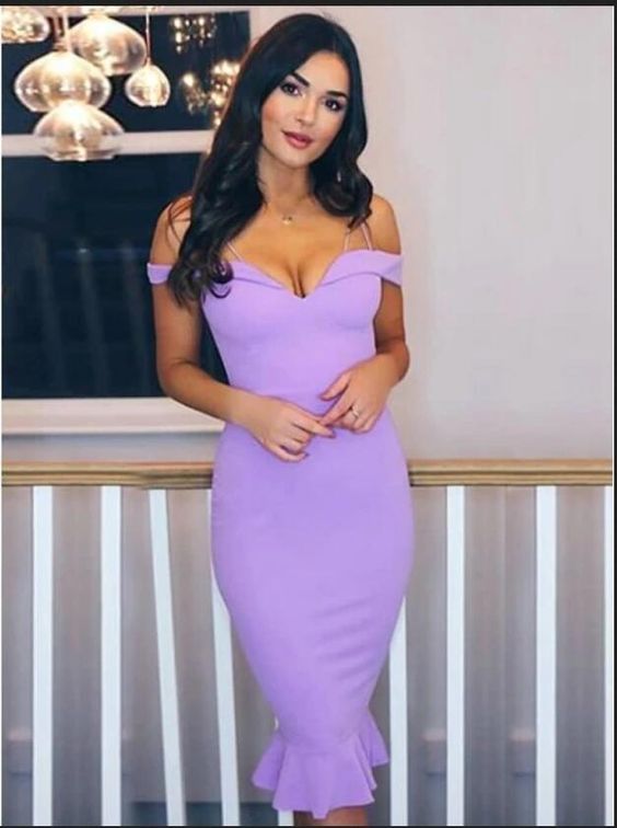 Sexy Off shoulder Purple Prom Dress, Simple Evening Dress    cg10829
