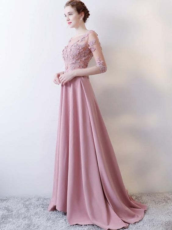 Lace Applique Solid Color O-Neck Backless Elegant Tailing Wedding Dress Evening Dresses Prom Dress   cg10916