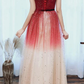 Off Shoulder Red Tulle Long Gradient Formal Dress, New Prom Dress Wedding Party Dress   cg10944