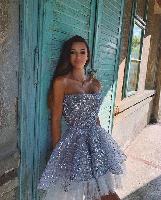 Sexy sequin Mini Dress  homecoming dress    cg11190