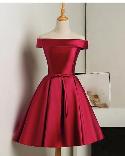 A Line Satin Semi Formal Gown Cocktail homecoming Dress   cg11392