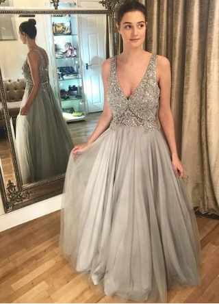 Popular Sexy Long Prom Dress With Beading Semi Formal Dresses Wedding Party Dress cg1167