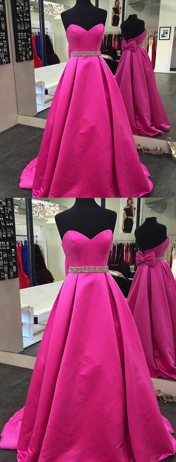 Satin Prom Dress, Sweetheart Prom Dress for Teens    cg11994
