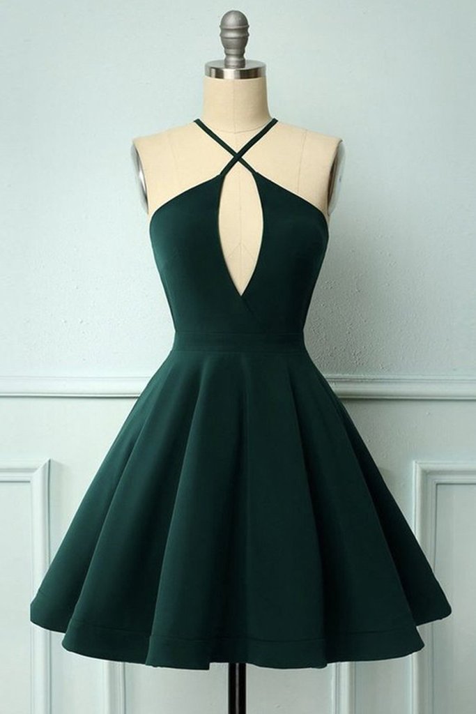 Dark Green Formal Graduation Homecoming Dress   cg12102