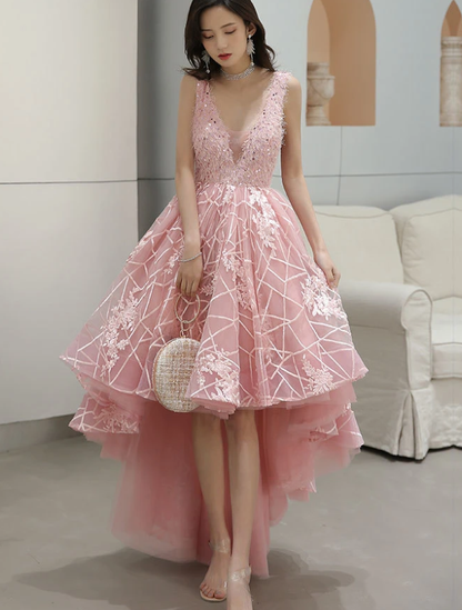 Pink Formal Dress Homecoming Dress   cg12147