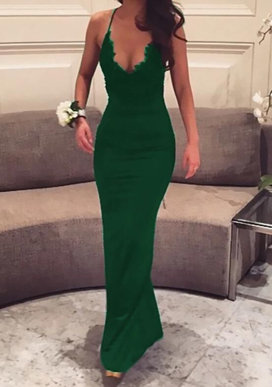 Sexy Green Halter Mermaid Long Formal Dress, Charming Prom Dress   cg12267