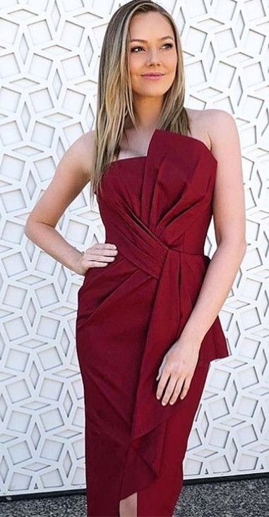 Strapless Black Bodycon Short Bridesmaid Dresses Homecoming Dresses    cg13154