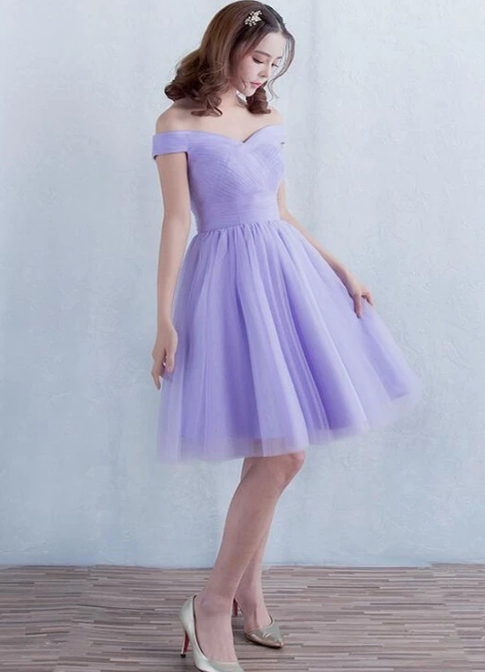 Adorable Lavender Short Tulle Homecoming Dress   cg13534