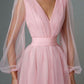Emerald Long Evening Dresses V-neck Prom Dresses    cg14498