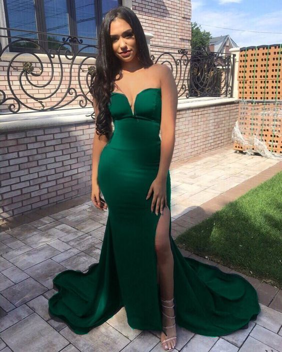 Prom Dresses Mermaid Sweetheart Neck Sweep Train Prom Dress   cg14671