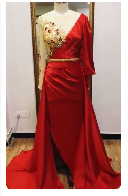 Unique Prom Dress , Red Prom Dress   cg14747