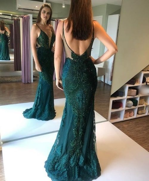 Mermaid Long Prom Dress V Neck Strapless Formal Evening Dresses Party Gowns    cg14915