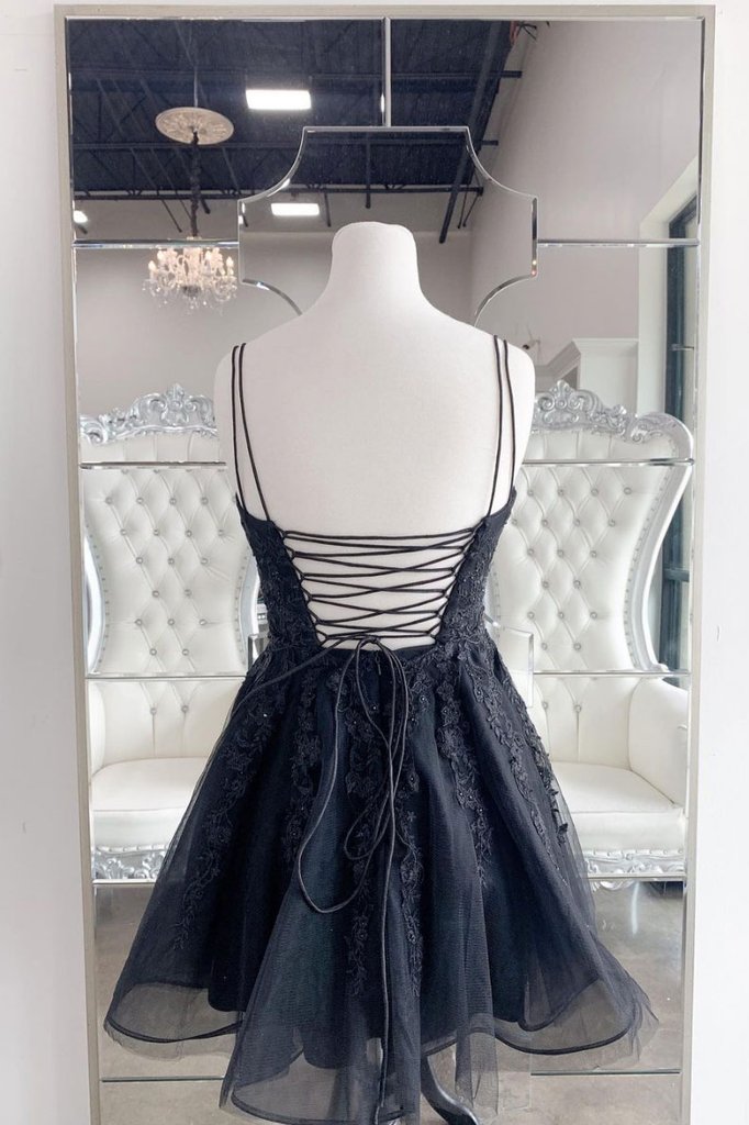 BLACK COCKTAIL DRESS Homecoming Dress    cg15186