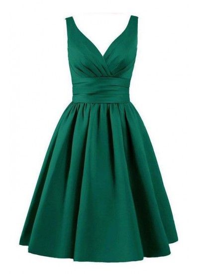V Neck Green Elegant Short Homecoming Dresses  cg1544