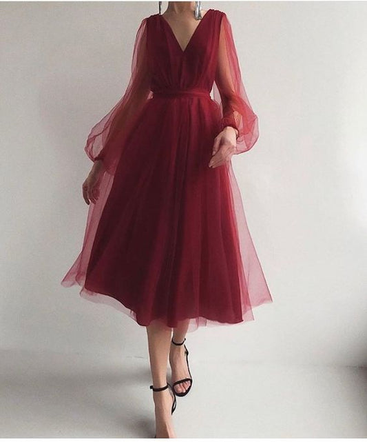 A line burgundy prom dress   cg15776