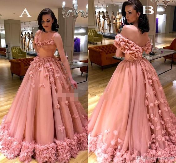 Blush Pink Prom Dresses Birthday Gown with Appliques   cg15898