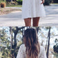 A-Line Deep V-Neck Half Sleeves Lace Cheap Short Homecoming Dresses cg1655