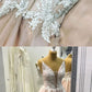 Cute v neck tulle lace long prom dress, evening dress cg1747