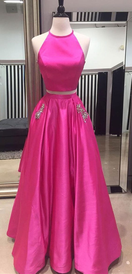 Two Pieces Prom Dresses,Simple Prom Dresses,Party Dress   cg17494