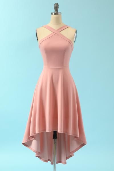 Halter Neckline Short Homecoming Dress   cg18203