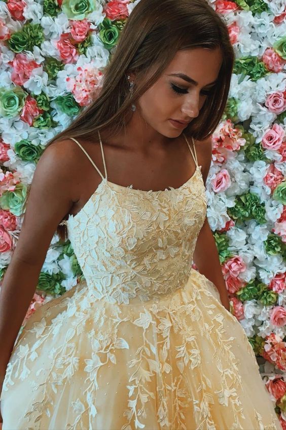Fashion Evening Dresses Yellow Prom Gown 2021    cg18298