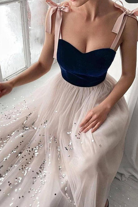 Tulle Princess Simple Prom Dress, A Line Long Formal Evening Dress    cg19170