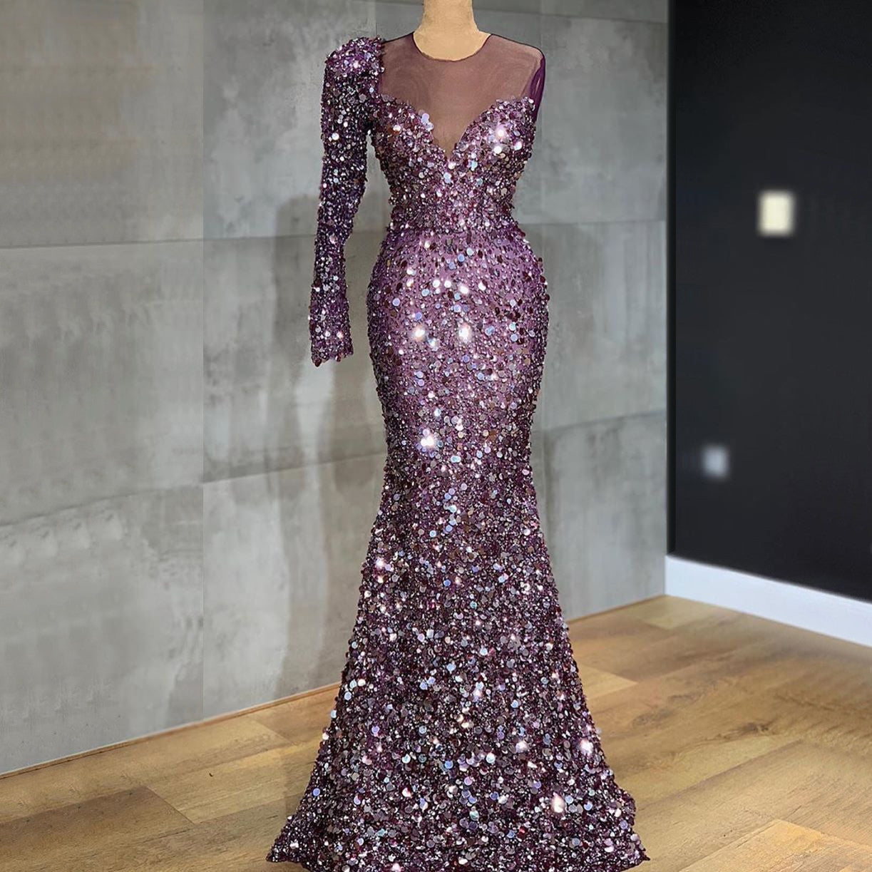 real prom dress, sexy prom dress, purple prom dress, bling bling evening dress, cheap party dresses   cg19207