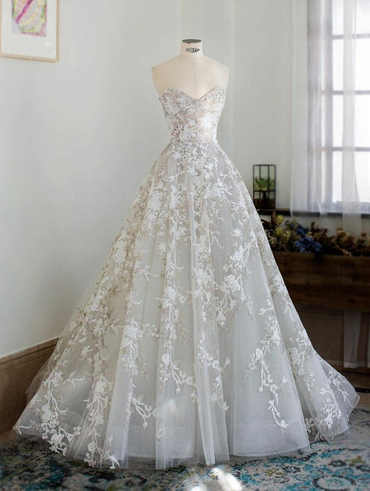 Unique Wedding Gown Lace Wedding Dress Princess Gown prom dress   cg20284