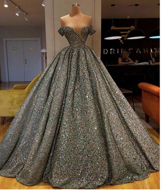 Unique Wedding Gown sequin Wedding Dress Princess Gown prom dress   cg20285