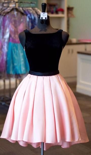 Black and Pink Short Homecoming Dress  cg2030