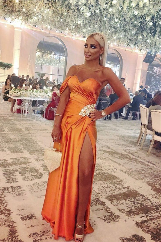 Unique Mermaid Orange Bridesmaid Dresses prom dresses     cg20378