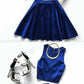 Two Piece Homecoming Dresses Royal Blue Simple  cg2134