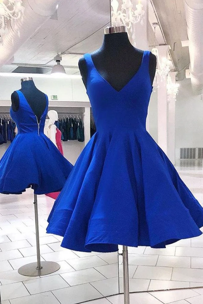 Blue Homecoming Dress, Blue Formal Evening Dress    cg22122