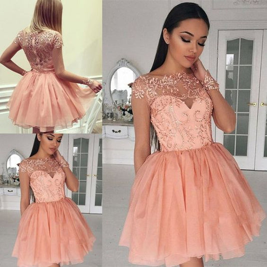 homecoming dresses short,beaded homecoming dresses,coral homecoming dresses cg225