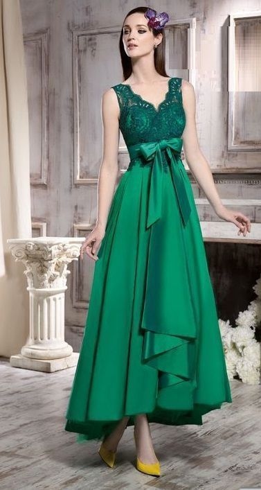 dark green prom dress, high low dress cg2701