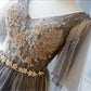 Stylish v neck tulle lace short dress, homecoming dress cg3012