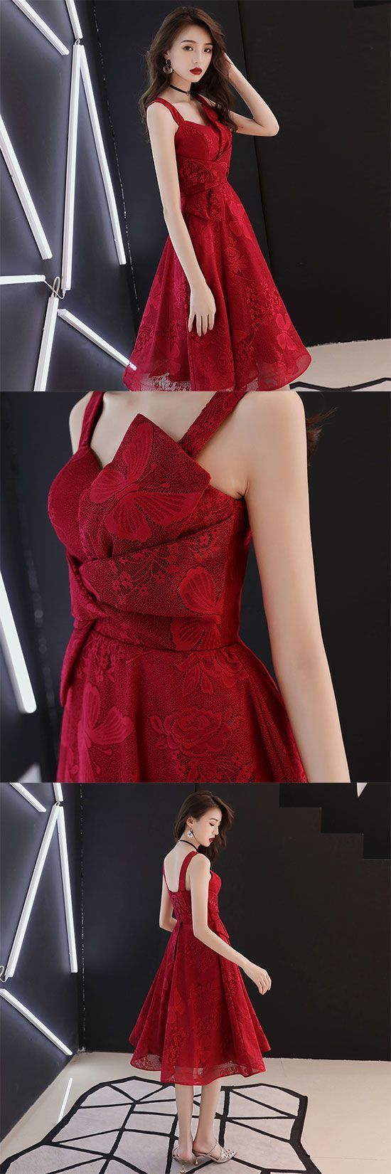 Cute burgundy short dress, homecoming dress cg3140
