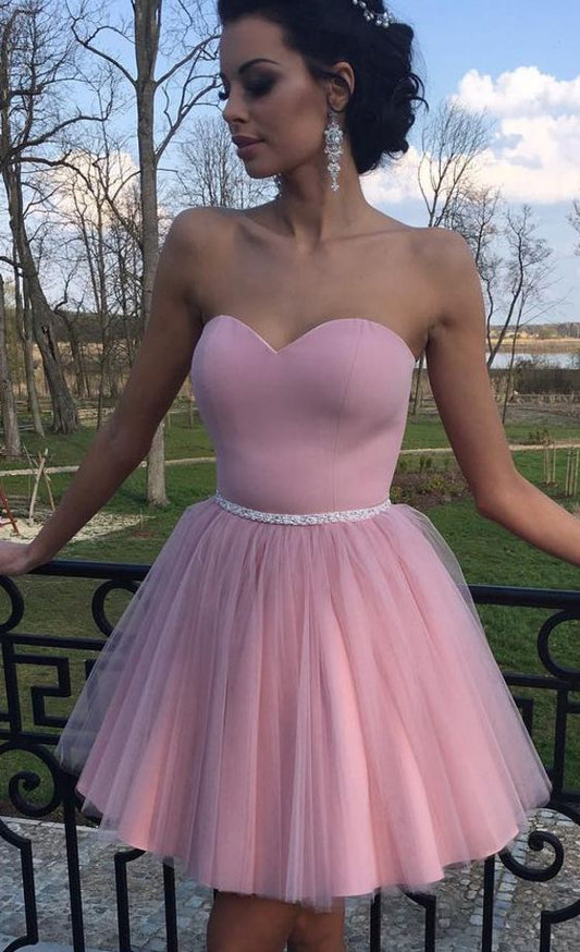 cute short pink homecoming dress, sweetheart short homecoming dress ,homecoming dress party dress cg350