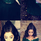 Elegant Long Sleeves Lace Crop Chiffon Prom Dresses Two Piece cg3767