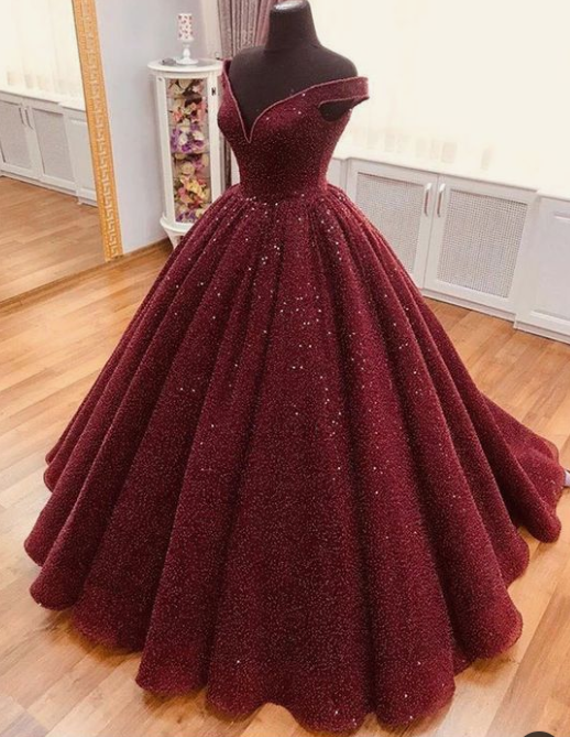 Burgundy tulle off shoulder long prom dress burgundy evening dress cg3918